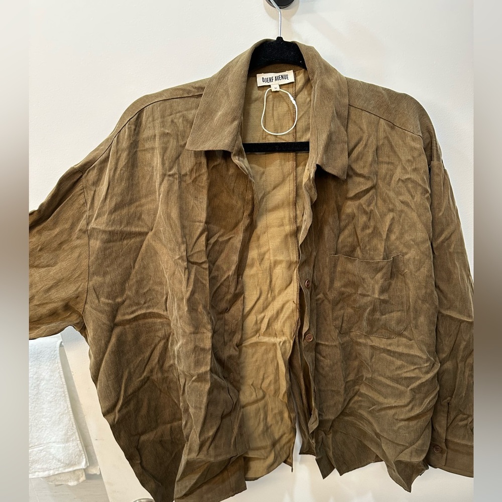 Djerf avenue never worn button down brown